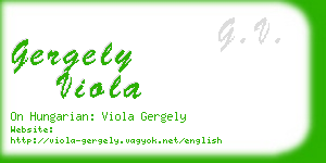 gergely viola business card